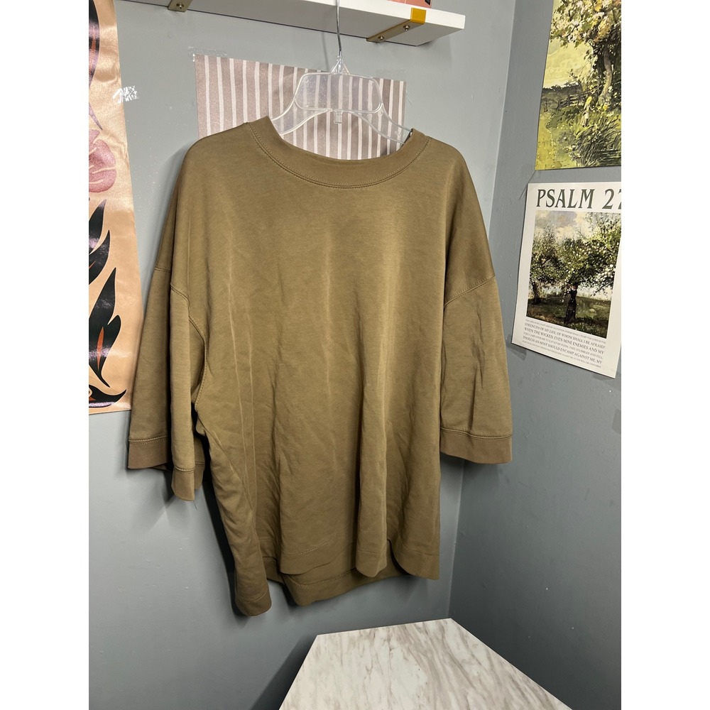 Amongst Others NYC Luxury Soft Tee Shirt Mens XL Olive Drab Oversized Rare
